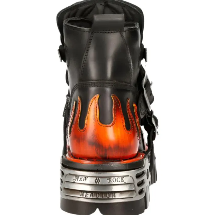 New Rock Boots New Rock Red Flame Boots, M.288-S1