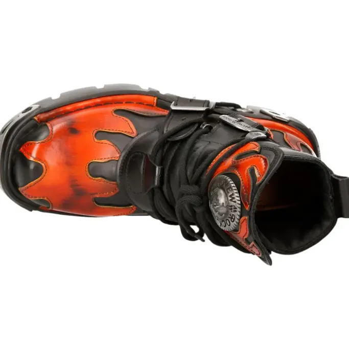 New Rock Boots New Rock Red Flame Boots, M.288-S1