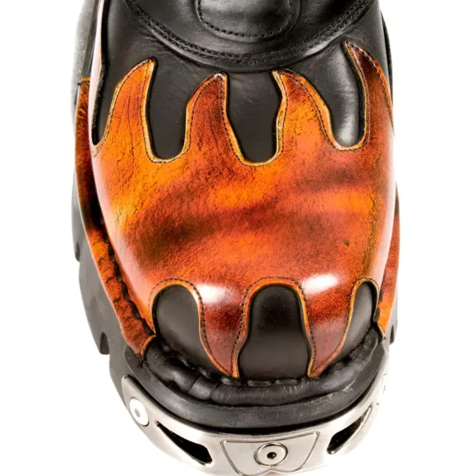 New Rock Boots New Rock Red Flame Boots, M.288-S1