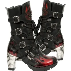 New Rock Boots New Rock Red Flame M.TR081-S1