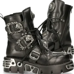 New Rock Boots New Rock Silver Cross Boots 407 (UK3)