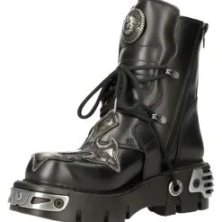 New Rock Boots New Rock Silver Cross Boots 407 (UK3)