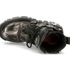 New Rock Boots New Rock Silver Cross Boots 407 (UK3)