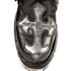 New Rock Boots New Rock Silver Cross Boots 407 (UK3)
