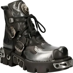 New Rock Boots New Rock Silver Flame Boots, M.288-S2