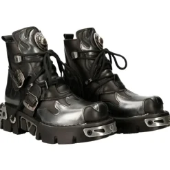 New Rock Boots New Rock Silver Flame Boots, M.288-S2