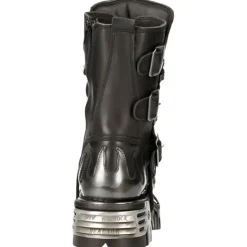 New Rock Boots New Rock Silver Flames Boots M591 S2