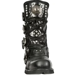 New Rock Boots New Rock Studded Black Boots M-1474-S1 (UK11, 12)