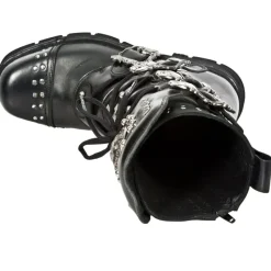 New Rock Boots New Rock Studded Black Boots M-1474-S1 (UK11, 12)