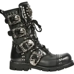New Rock Boots New Rock Studded Black Boots M-1474-S1 (UK11, 12)