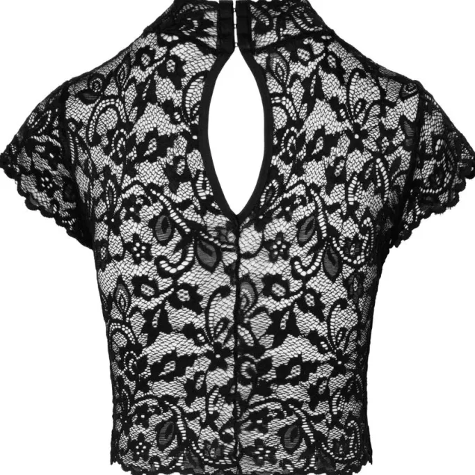 Noir Handmade Black Lace Top