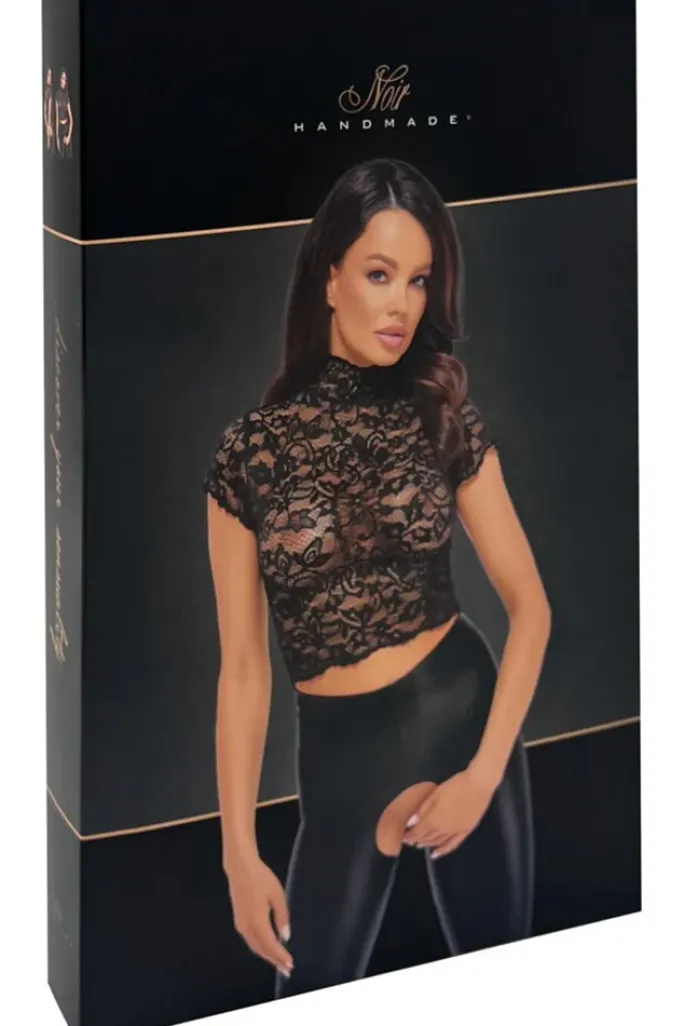 Noir Handmade Black Lace Top