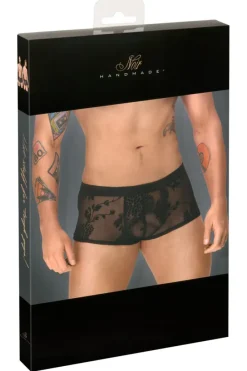 Noir Handmade Flock Embroidery Shorts