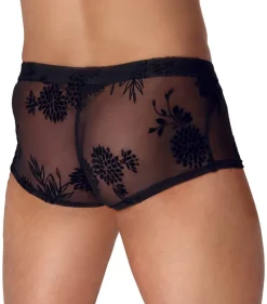 Noir Handmade Flock Embroidery Shorts