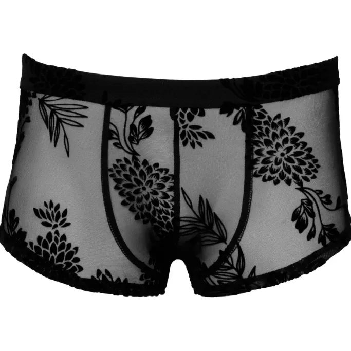 Noir Handmade Flock Embroidery Shorts