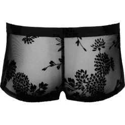 Noir Handmade Flock Embroidery Shorts