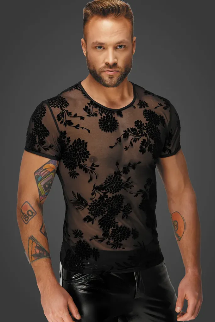 Noir Handmade Flock Embroidery T-Shirt