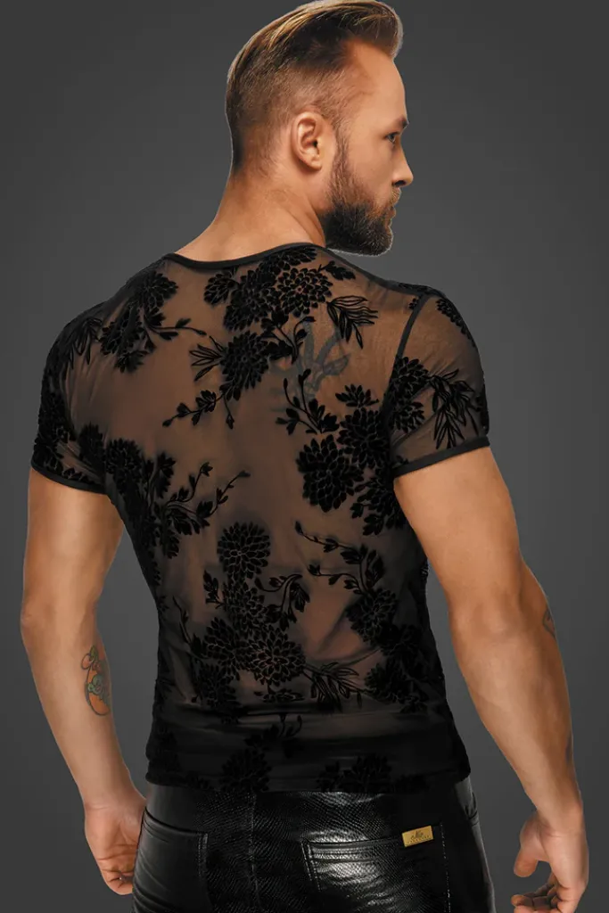 Noir Handmade Flock Embroidery T-Shirt