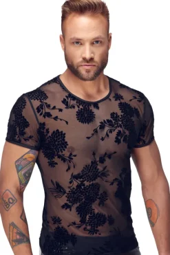 Noir Handmade Flock Embroidery T-Shirt