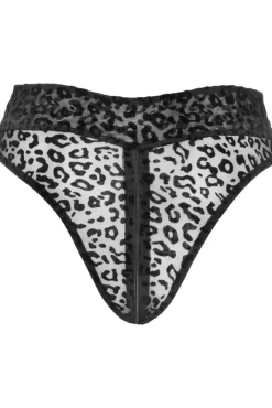 Noir Handmade Leopard Flock Panties