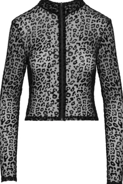 Noir Handmade Leopard Flock Top