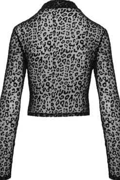 Noir Handmade Leopard Flock Top