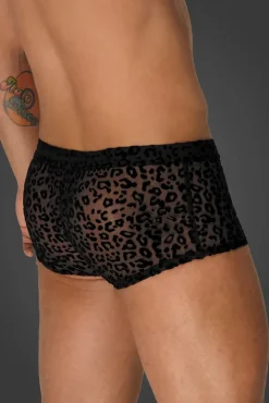Noir Handmade Leopard Flock Shorts