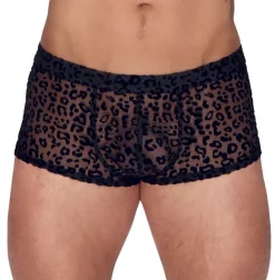 Noir Handmade Leopard Flock Shorts