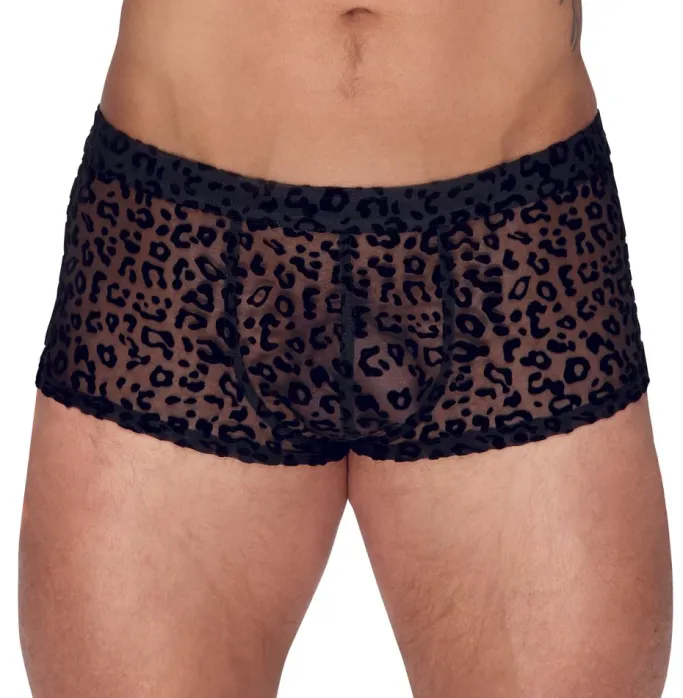 Noir Handmade Leopard Flock Shorts