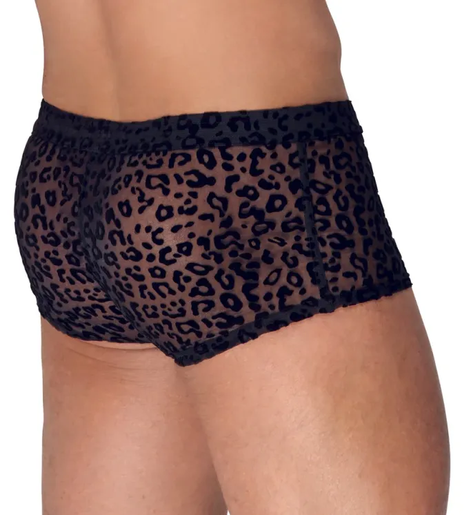 Noir Handmade Leopard Flock Shorts