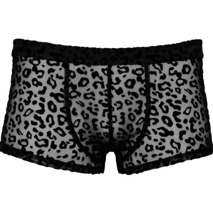 Noir Handmade Leopard Flock Shorts