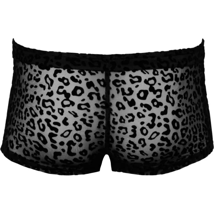 Noir Handmade Leopard Flock Shorts