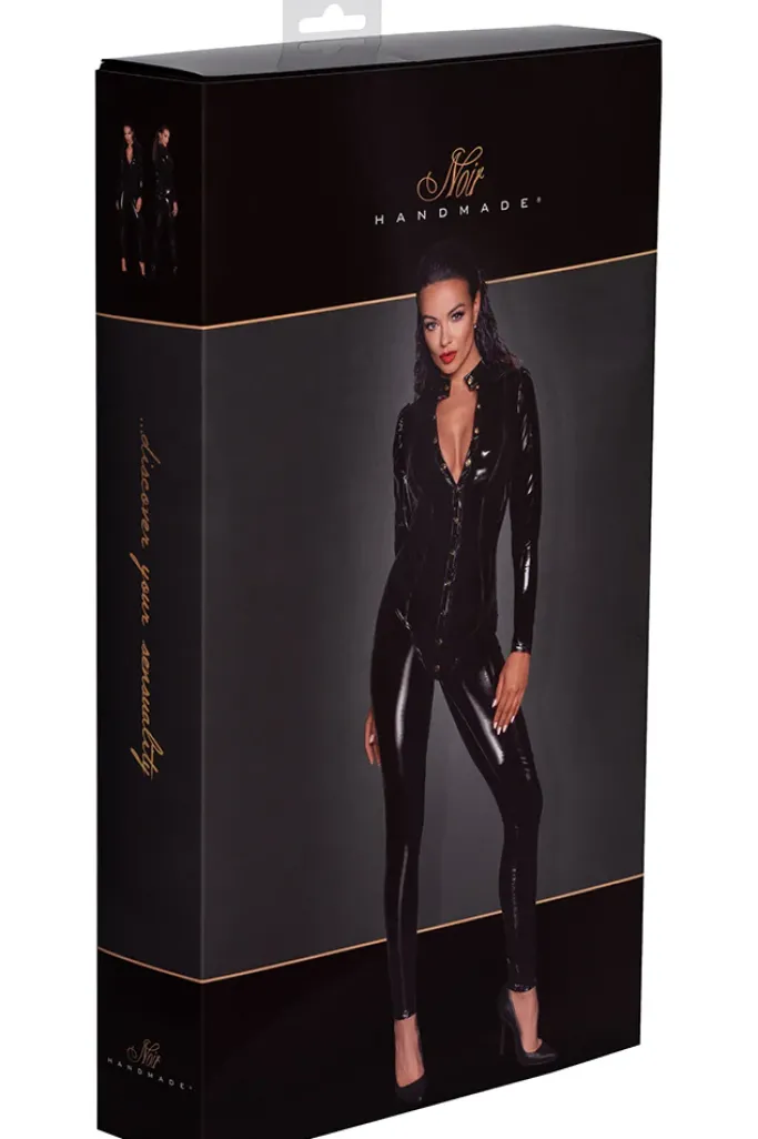 Noir Handmade Long Button Catsuit
