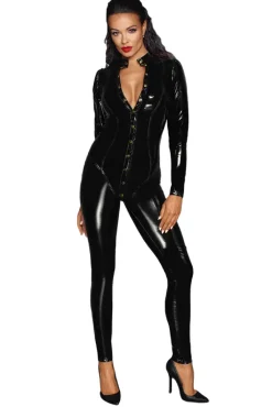 Noir Handmade Long Button Catsuit