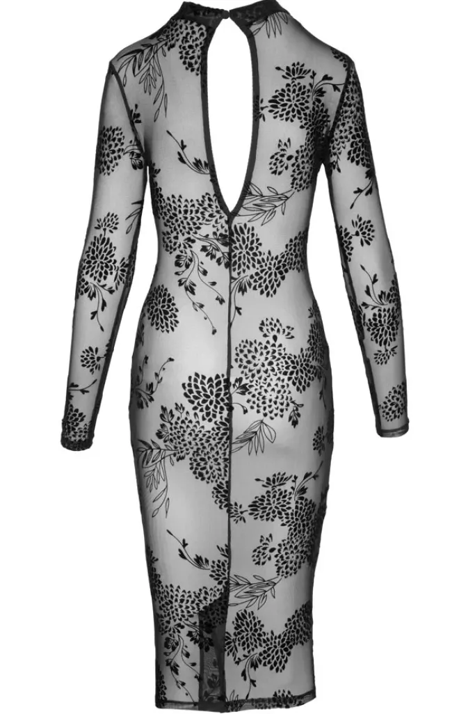 Noir Handmade Powernet and Flock Dress