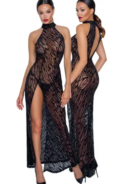 Noir Handmade Powernet Tiger Style Dress (S, M)