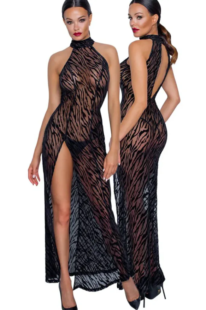 Noir Handmade Powernet Tiger Style Dress (S, M)