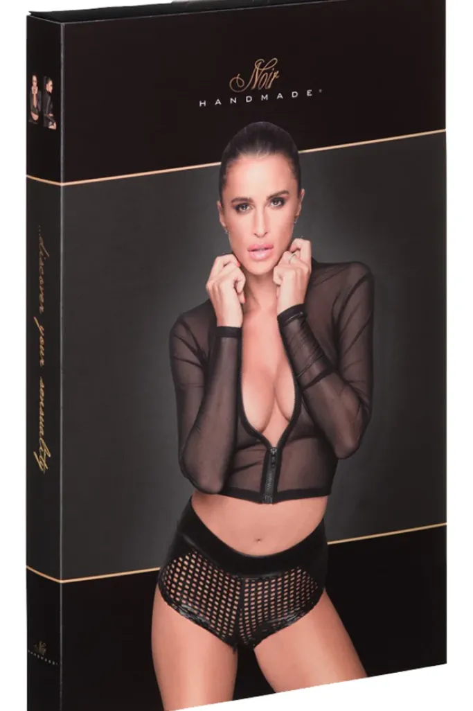 Noir Handmade Powernet Transparent Top
