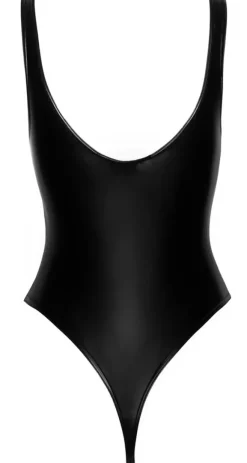 Noir Handmade Powerwetlook Body with high cut bottom hem