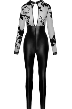 Noir Handmade Powerwetlook and Tulle Jumpsuit
