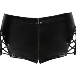 Noir Handmade Powerwetlook Laced Shorts