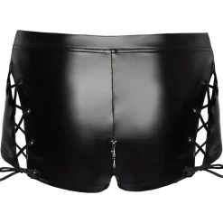 Noir Handmade Powerwetlook Laced Shorts