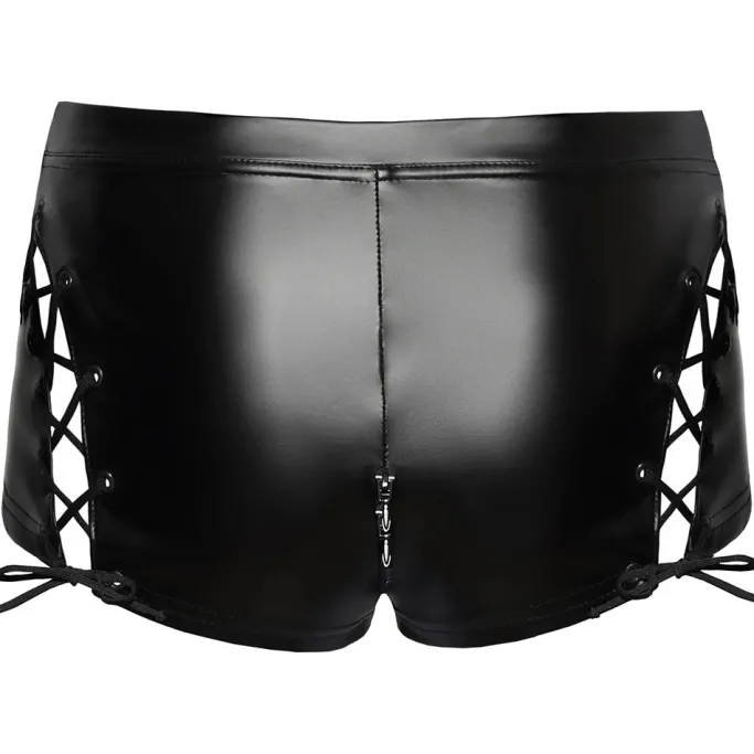 Noir Handmade Powerwetlook Laced Shorts