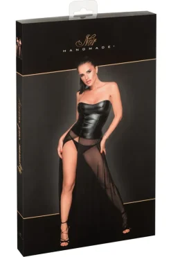 Noir Handmade Rhinestone Corset Dress