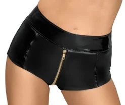Noir Handmade Sexy Shorts with Full Zip
