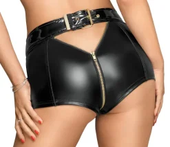 Noir Handmade Sexy Shorts with Full Zip