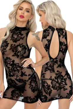 Noir Handmade Short Mesh Dress