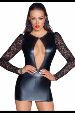 Noir Handmade Short Powerwetlook Dress