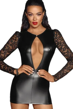 Noir Handmade Short Powerwetlook Dress