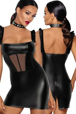 Noir Handmade Short Powerwetlook Dress